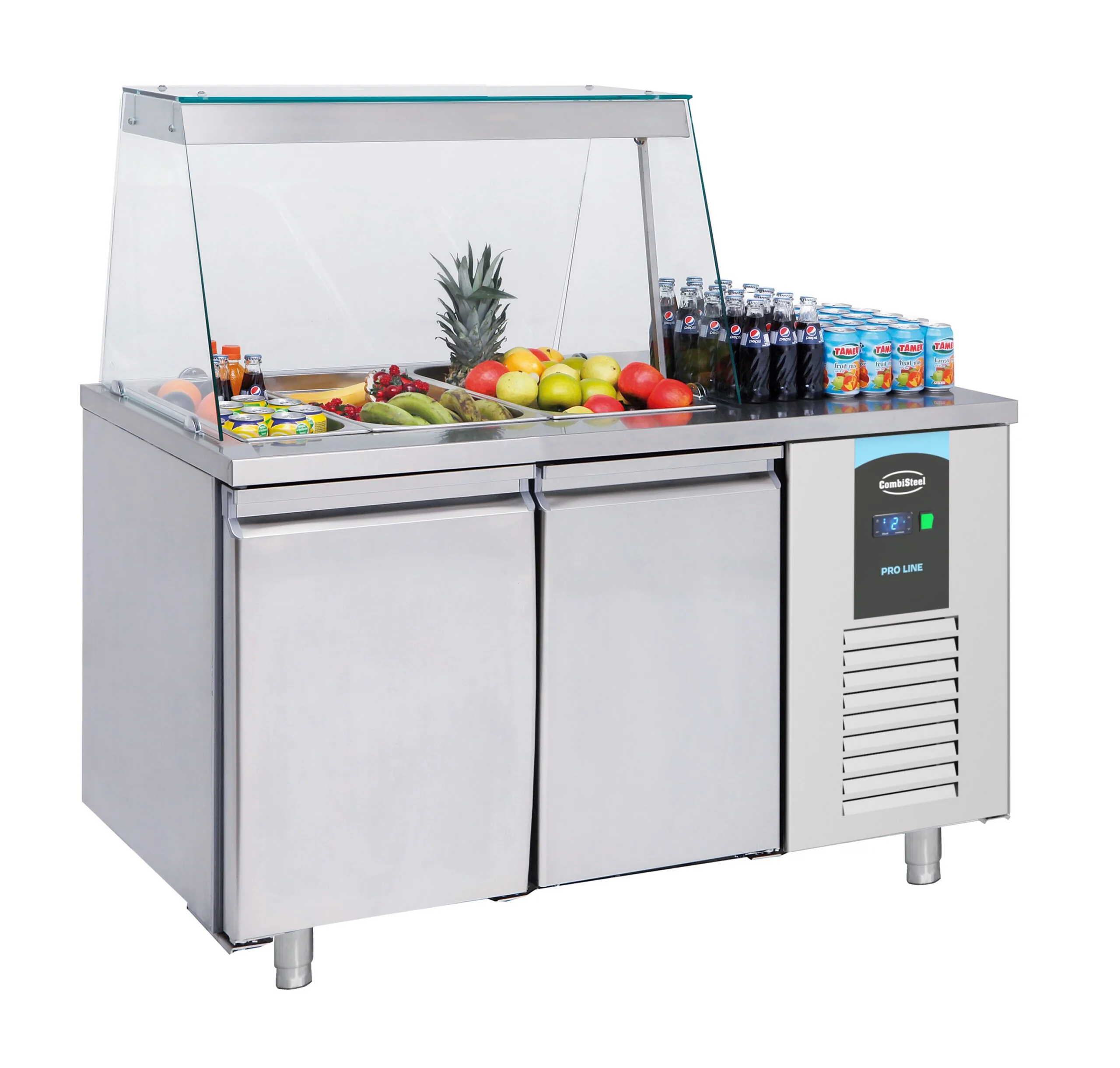 Saladette 2 doors 3x 1/1gn container