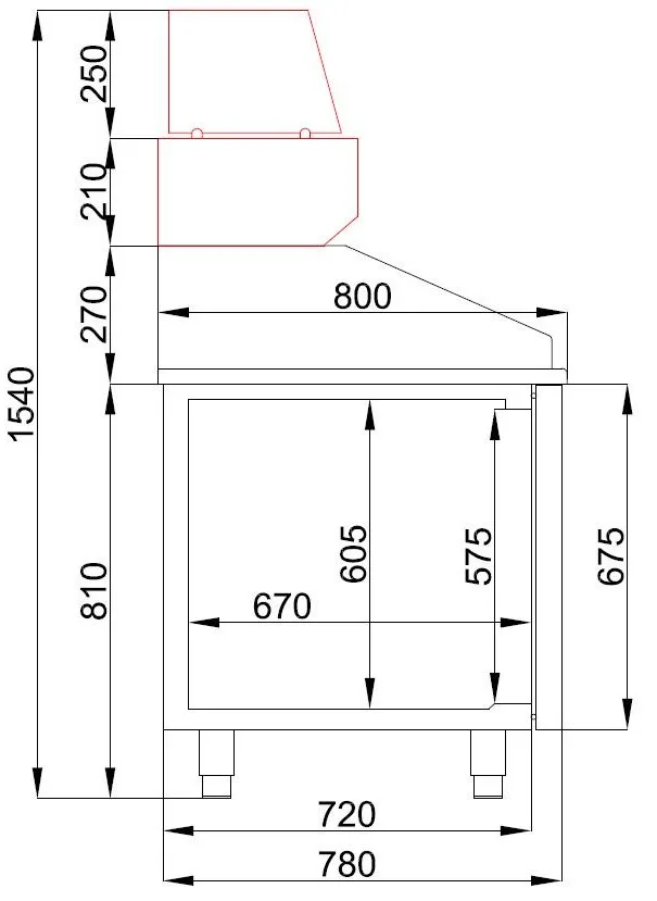 Стол для пиццы с 2 дверями 5 ящиков — изображение 2