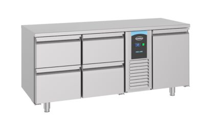 700 refrigerated counter 1 door and 4 drawers monoblock energy line