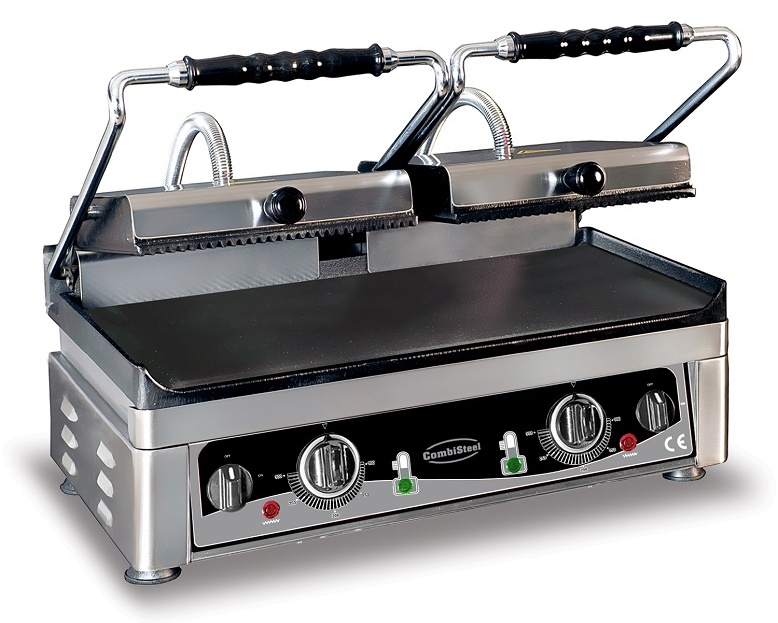 Contact grill double smooth/grooved Contact grill double smooth/grooved