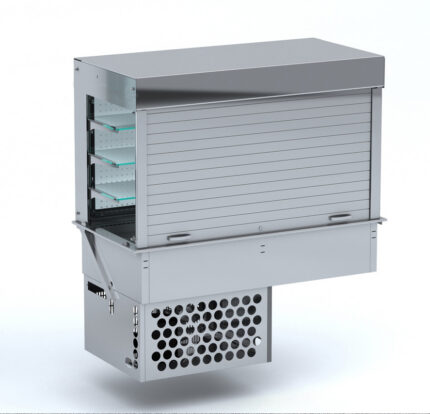 Drop-in cubic refrigerated display - blinds 4/1