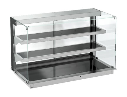 Drop-in cubic heated ceramic display - black 5/1