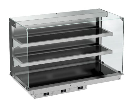 Drop-in cubic heated ceramic display wall model - black 5/1