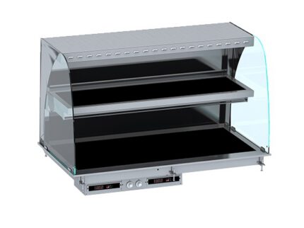 Drop-in curved heated ceramic display wall model - black 4/1