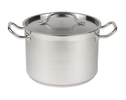 Deep stockpot mid high ss + lid ø28 10l