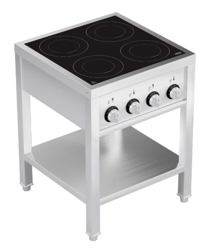 Induction stove 4 hobs with open frame