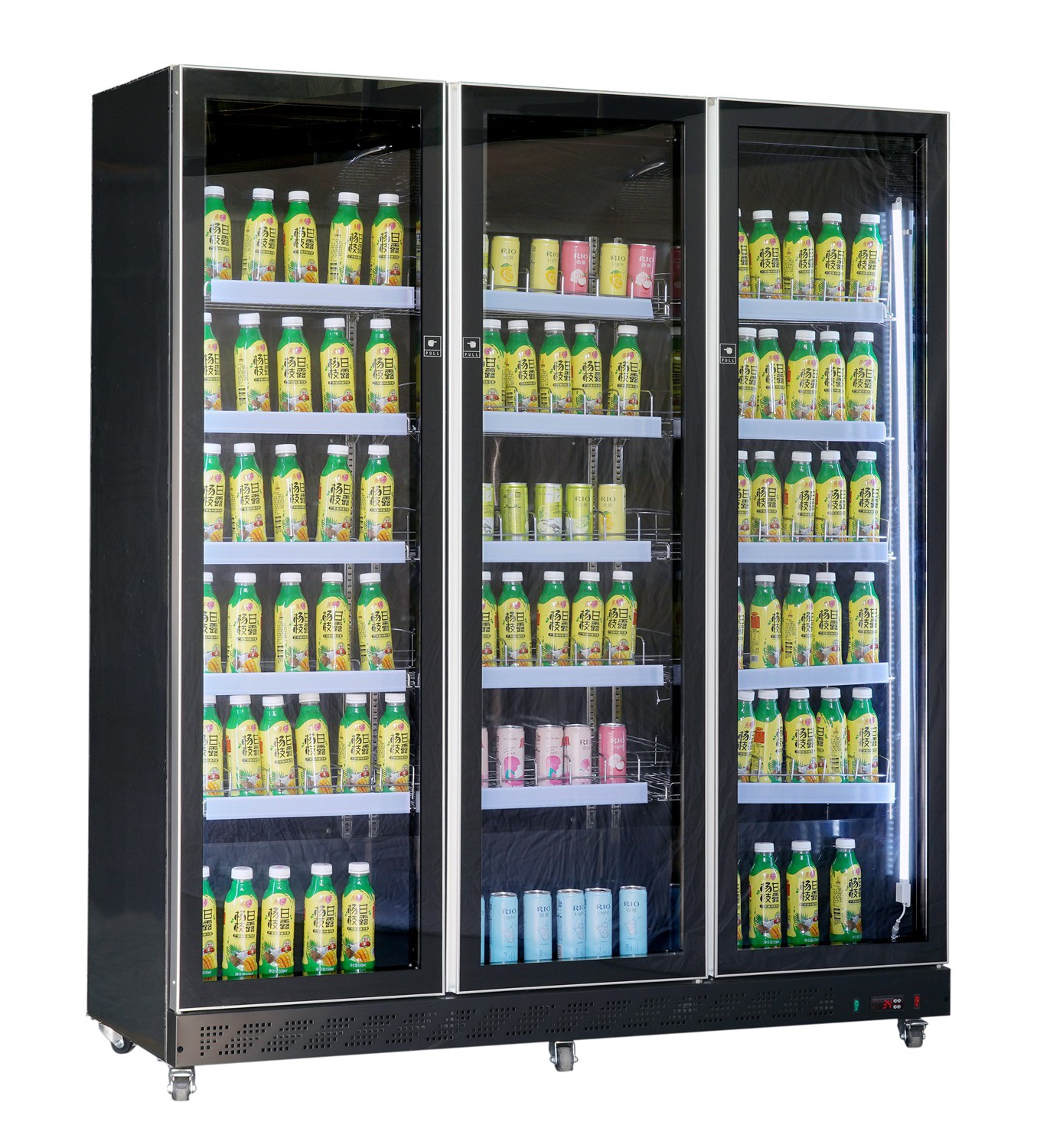 Refrigerator 3 glass doors black Refrigerator 3 glass doors black