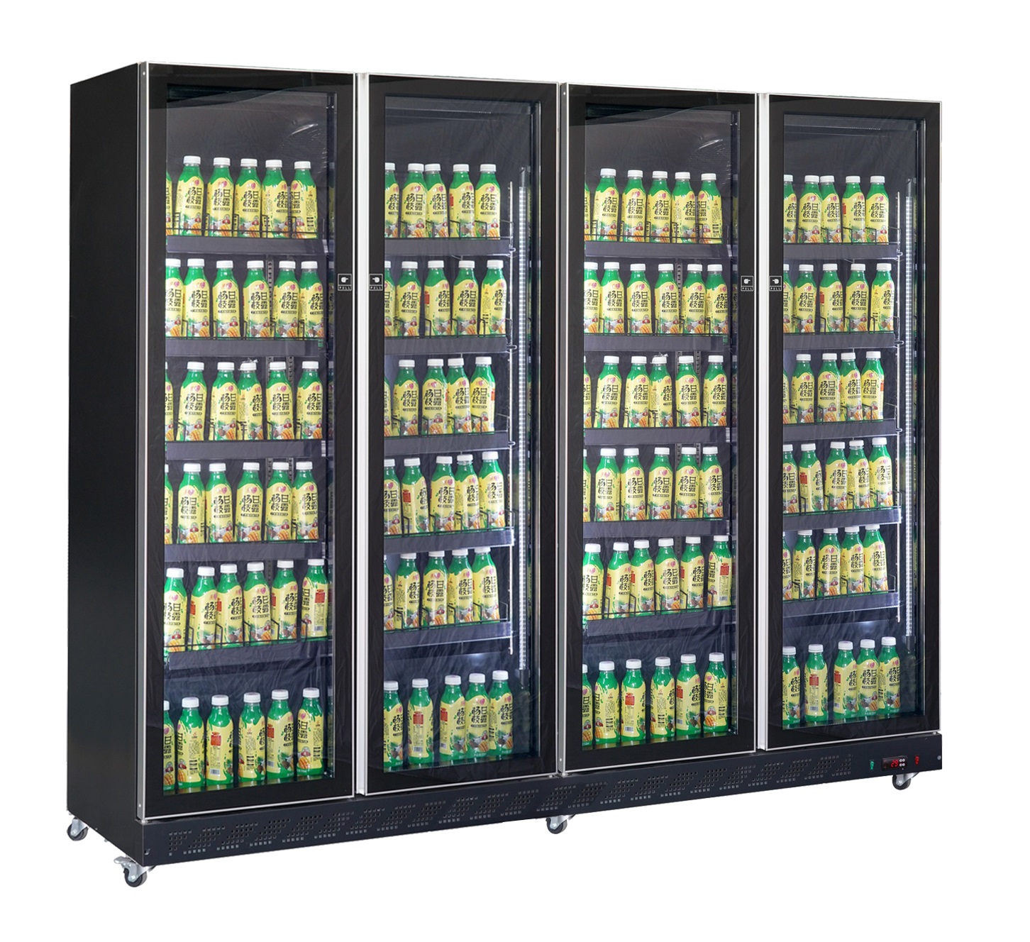 Refrigerator 4 glass doors black *transport on request* Refrigerator 4 glass doors black *transport on request*