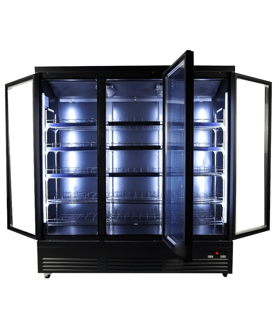 7526_0110_6-min_1 Šaldytuvas 3 stiklinės durys juodas CEB-1600R BL - Image 7