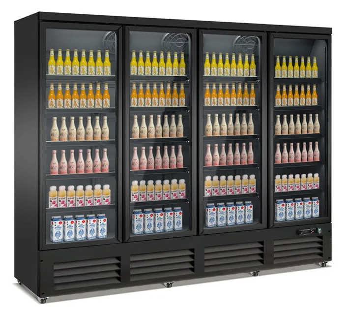 Refrigerator 4 glass doors black ceb-2000r bl   *transport on request*