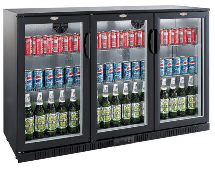 Backbar cooler black 3 doors
