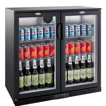 Backbar cooler black 2 doors