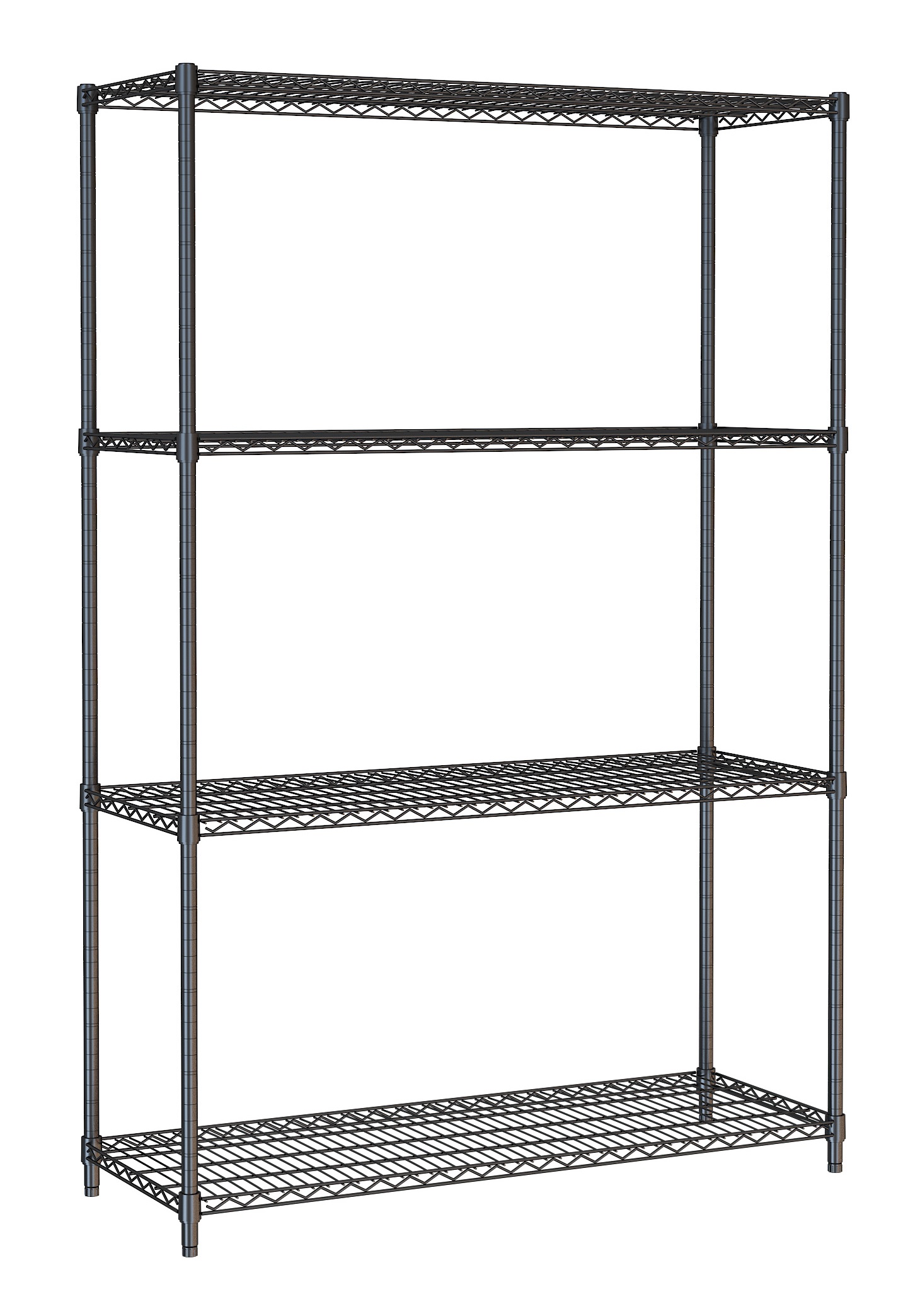 Shelf units 4 levels 1200 black flat packed Shelf units 4 levels 1200 black flat packed
