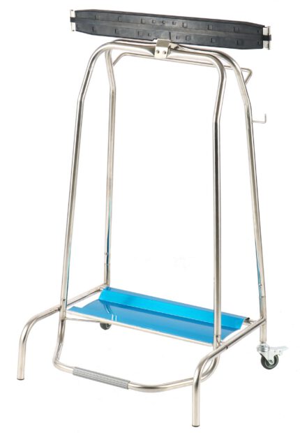 Pedal controlled trash bag holder