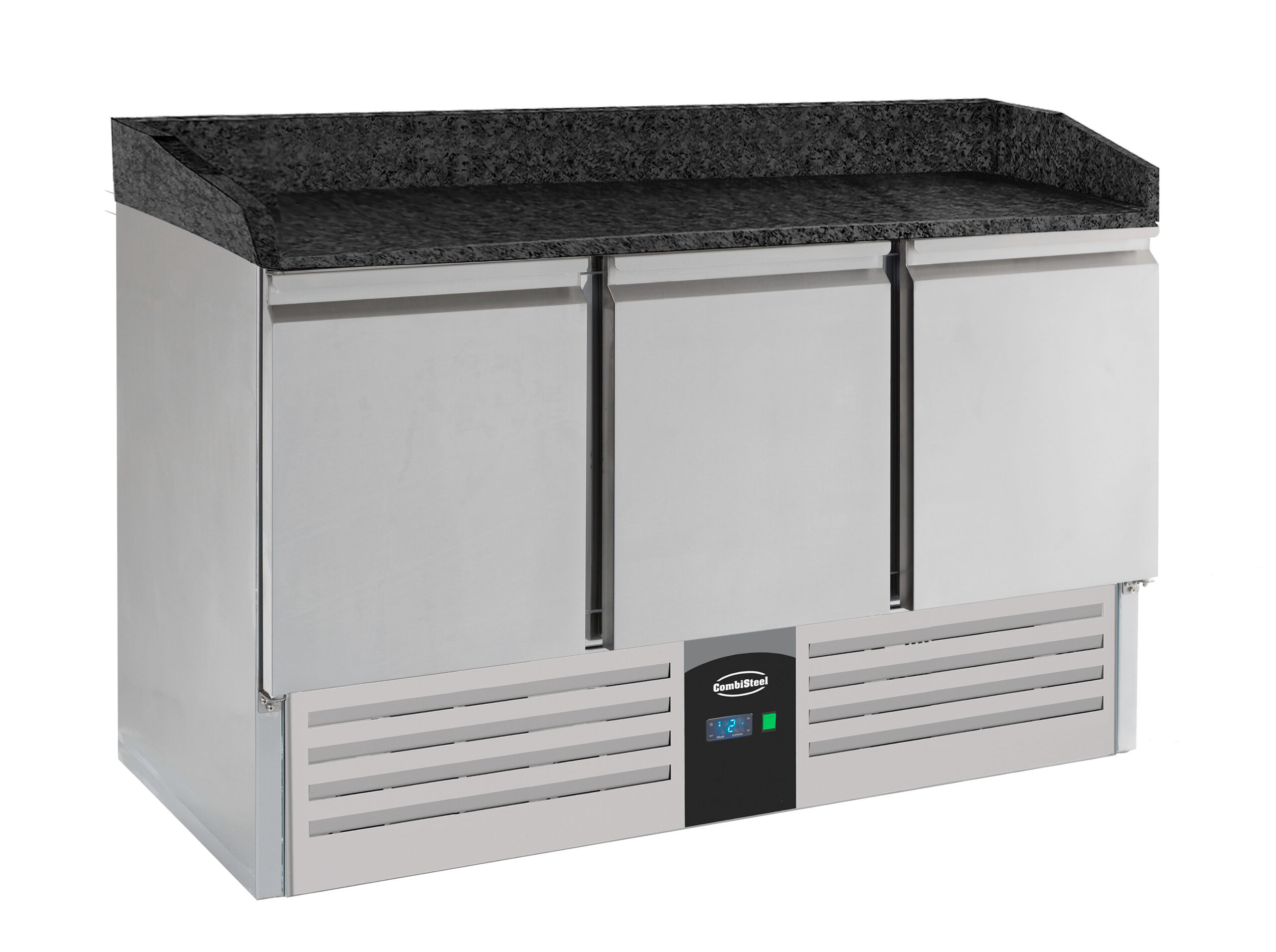 Pizza counter 3 doors black granite worktop Pizza counter 3 doors black granite worktop