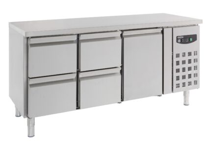 700 refrigerated counter 1 door and 4 drawers