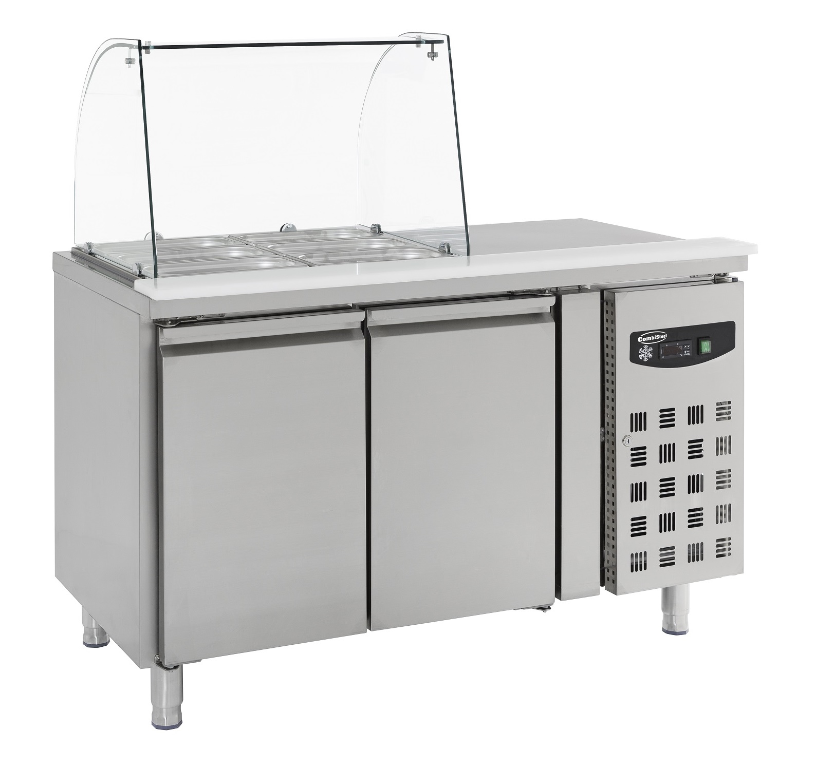 Refrigerated counter with glass cover 2 doors Refrigerated counter with glass cover 2 doors