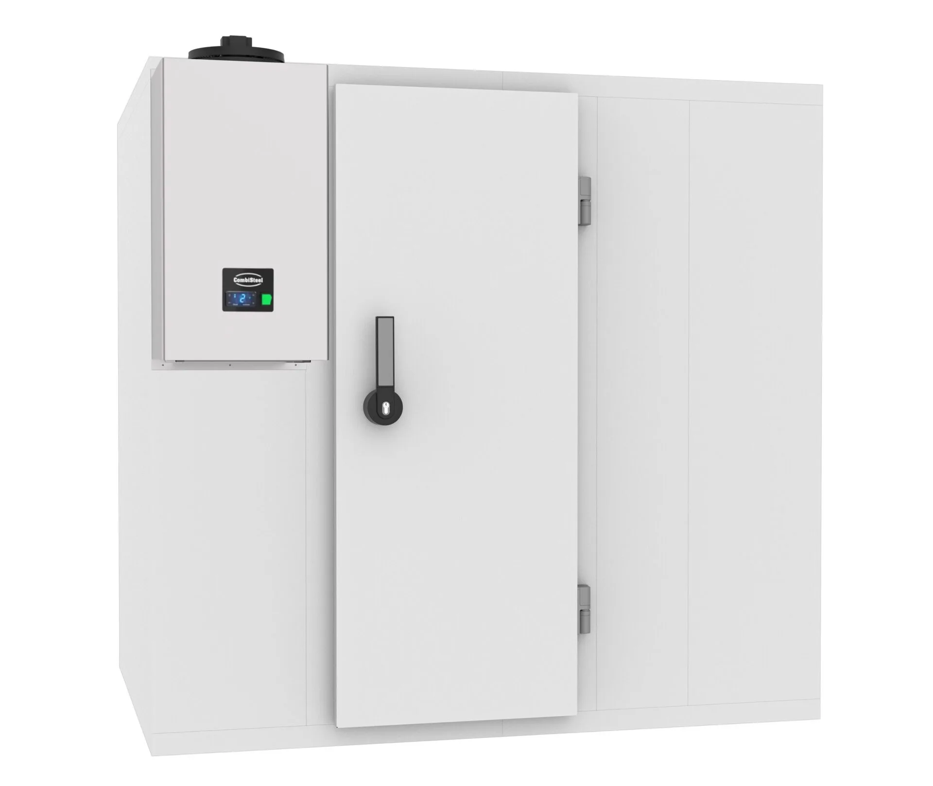 Commercial walk-in refrigerator with digital control panel